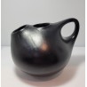 Vintage Art Deco Style Austria Gmundner Studio Vase Pitcher Black Pottery Ceramic