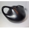 Vintage Art Deco Style Austria Gmundner Studio Vase Pitcher Black Pottery Ceramic