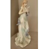 Yvonne Halton British Artist Fine Porcelain Figurine of a Girl Woman with a Dove