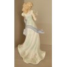 Yvonne Halton British Artist Fine Porcelain Figurine of a Girl Woman with a Dove