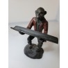 Bombay Company Bellhop Painted Butler Monkey Ink Pen Holder Cast Iron Desk Gift