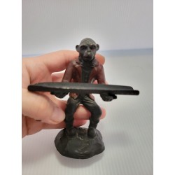 Bombay Company Bellhop Painted Butler Monkey Ink Pen Holder Cast Iron Desk Gift